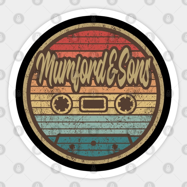 Mumford & Sons Retro Cassette Circle Sticker by penciltimes